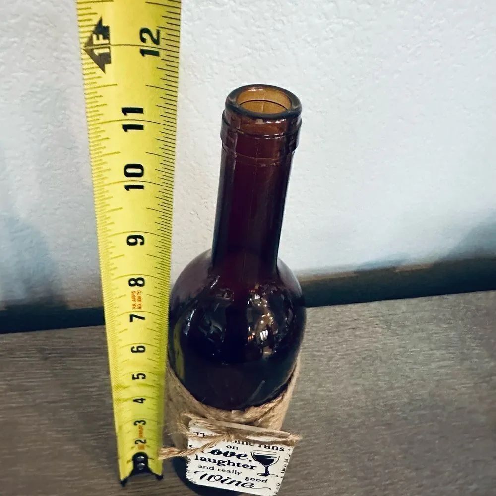 Handmade Wine Bottle Vase Decor - Picture 2 of 3